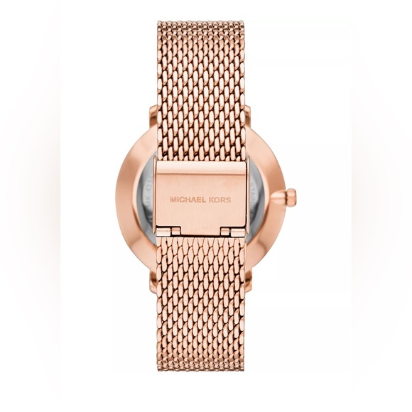 Michael Kors Rose Gold Mesh Watch - Picture 2 of 11